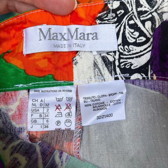 Max Mara Women's Vintage Colorful High Waisted Shorts Size 2 24" Waist - Picture 5 of 6